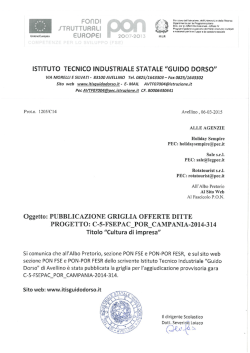 Pubblicazione GRIGLIA OFFERTE DITTE POR_C