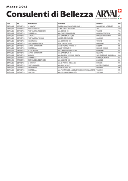 Scarica il Calendario eventi