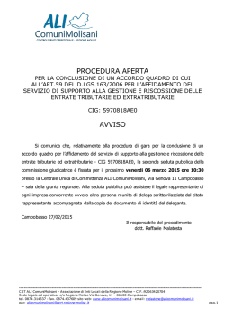 avviso seconda seduta pubblica 06/03/2015