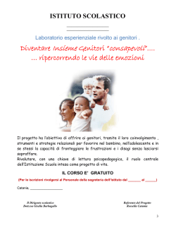 Iscrizione laboratorio sperimentale genitori