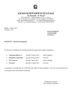 Cineforum autogestito - Liceo Scientifico Statale Donatelli