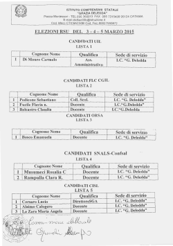 Liste sindacali - IC Grazia Deledda
