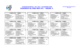Calendario Esordienti Misti Primavera
