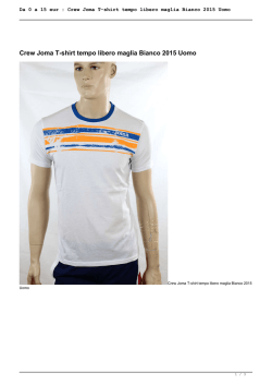 Crew Joma T-shirt tempo libero maglia Bianco 2015