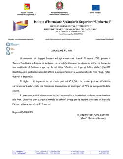 102) CIRCOLARE N. 102 A D RAPPR. TEATRALE