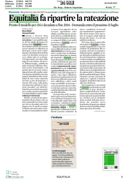 Sole 24 Ore: Equitalia fa ripartire la rateazione