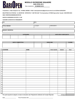 modulo iscrizioni gruppi
