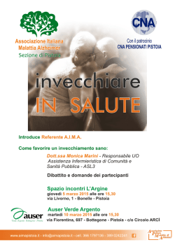 Con il patrocinio - Azienda USL 3 di Pistoia