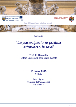 DIPARTIMENTO - Giurisprudenza - Universit&agrave; degli Studi di Genova