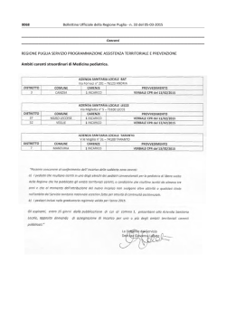 Ambiti carenti - Regione Puglia