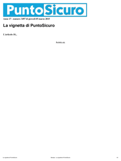 Stampa - La vignetta di PuntoSicuro