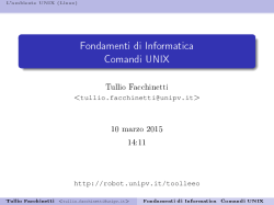Fondamenti di Informatica Comandi UNIX