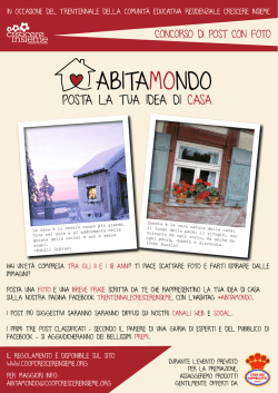 Scarica la locandina del contest
