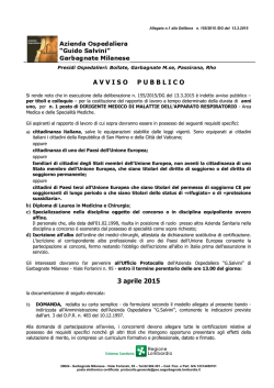 AVVISOPUBBLICO 3 aprile 2015 - Azienda Ospedaliera "Guido