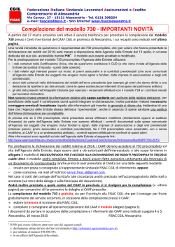 10 marzo 2015 - FISAC CGIL Alessandria