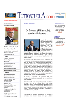 Di Menna (Uil scuola), serviva il decreto