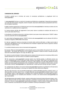 Scarica il documento sulle condizioni d`utilizzo