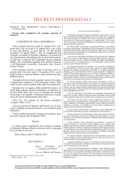 Comunicato relativo al decreto 4 febbraio 2015 del Ministero
