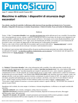 Macchine in edilizia: i dispositivi di sicurezza degli