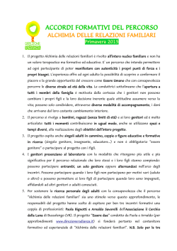 ACCORDI FORMATIVI DEL PERCORSO