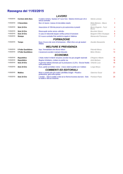Rassegna del 11/03/2015