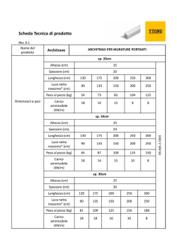 Scheda tecnica Architravi muratura portante