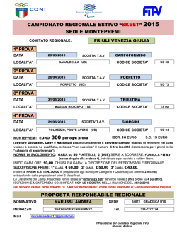 programma campionato regionale estivo ufficiale skeet 2015
