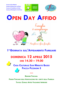 Volantino Open Day Affido Familiare