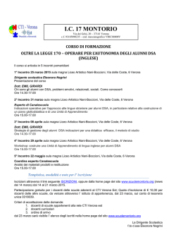 VOLANTINO CORSO DI FORMAZIONE Inglese DSA