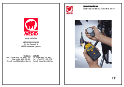 Luxmetro esterno ISTRUZIONI PER L&acute;USO RIF. 6610