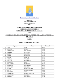 aventi diritto al voto - Universit&agrave; per Stranieri di Siena