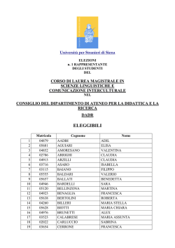 eleggibili - Universit&agrave; per Stranieri di Siena