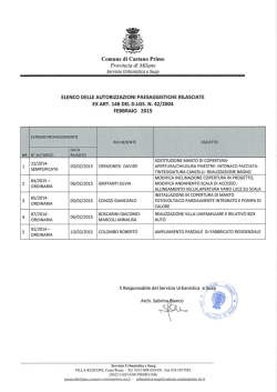 Febbraio 2015 - Comune di Castano Primo