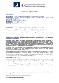 Informativa n. 10 del 20.03.2015 - Ordine dei Dottori commercialisti