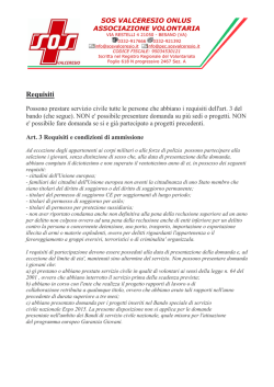 Requisiti - SOS Valceresio ONLUS