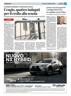 Cengio, quattro indagati per il crollo alla scuola