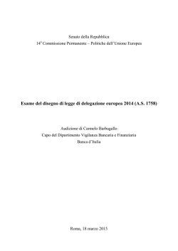 Esame del disegno di legge di delegazione europea