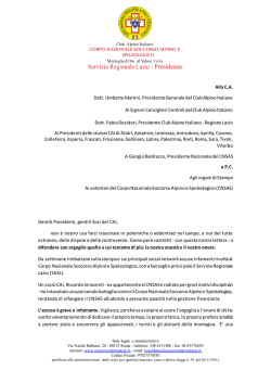 Accuse gratuite da ex volontario. Il Soccorso Alpino Lazio non ci sta