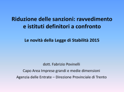 Ravvedimento operoso e istituti definitori a confronto. Le novità della