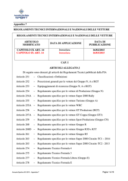 Appendice 7 REGOLAMENTI TECNICI INTERNAZIONALI