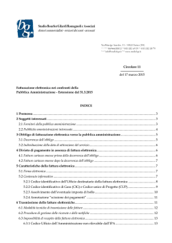 Fatturazione elettronica nei confronti della Pubblica