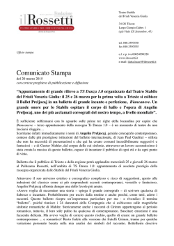 Comunicato Stampa - Il Giornale del Friuli