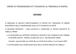 AVVISO - Tribunale di Napoli
