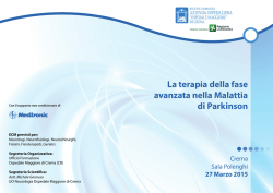 La terapia della fase avanzata nella Malattia di Parkinson