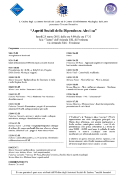 Clicca qui - Consiglio Regionale Ordine Assistenti Sociali Lazio
