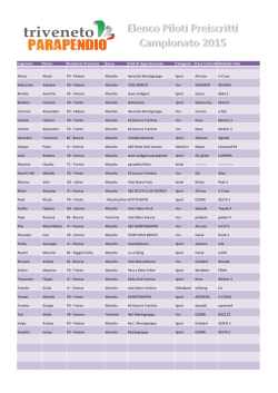 ELENCO PILOTI.xlsx - Campionato Parapendio Triveneto