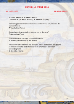 Eco nel paziente in area critica