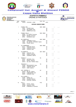 Ordine partenza staffette
