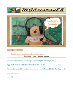 ESERCIZIO / &Uuml;BUNG 1 &bull; Leggi il testo e completa