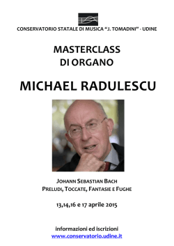 michael radulescu - Conservatorio statale di Musica Jacopo Tomadini